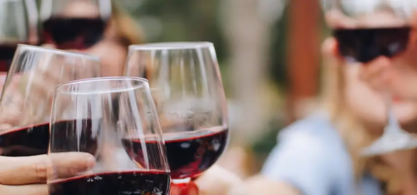 Calici di vino rosso