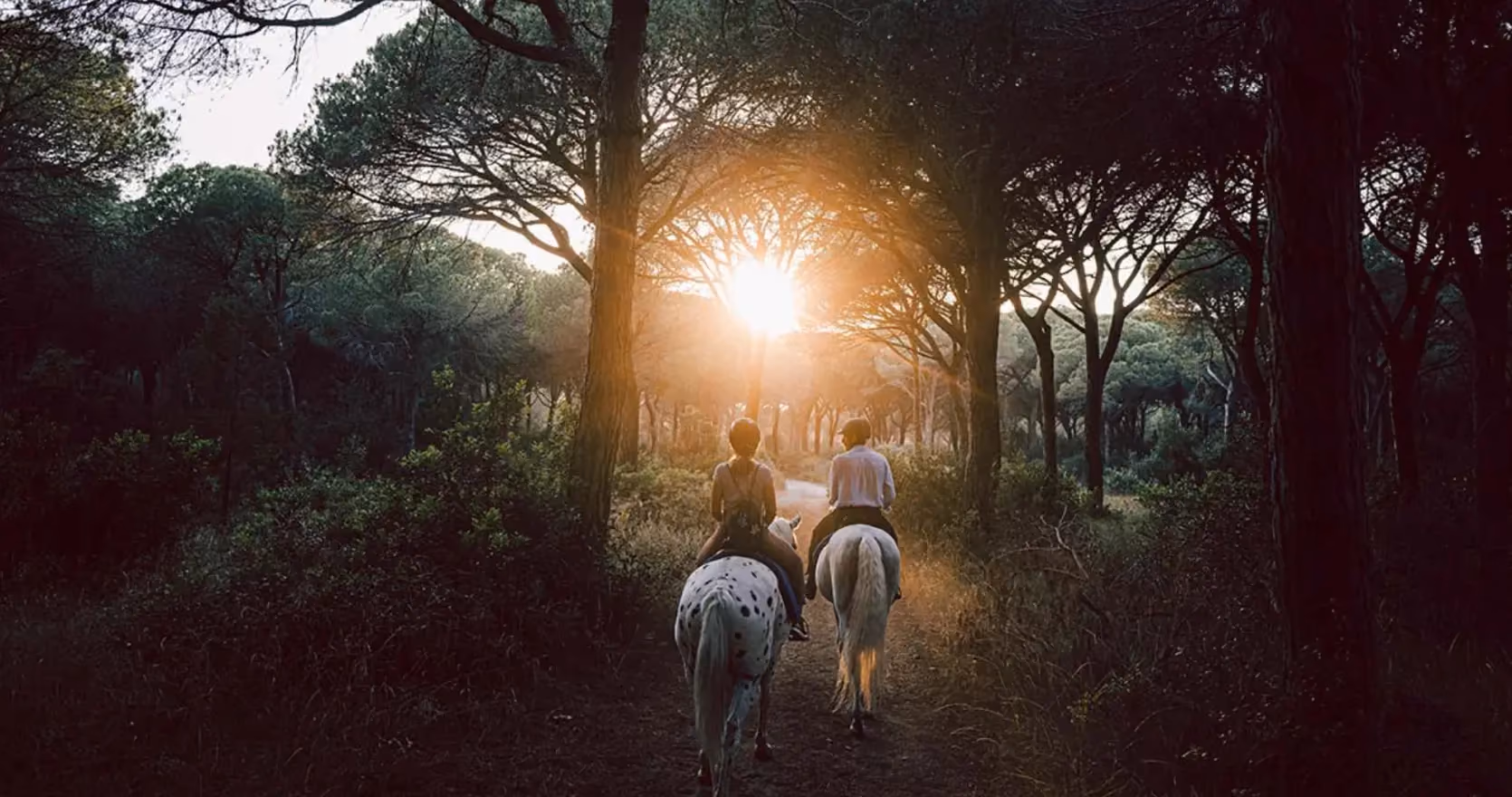 Coppia a cavallo nella maremma