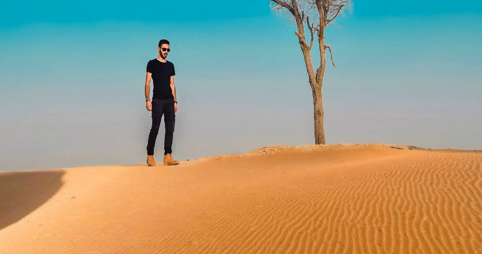 Uomo nel deserto