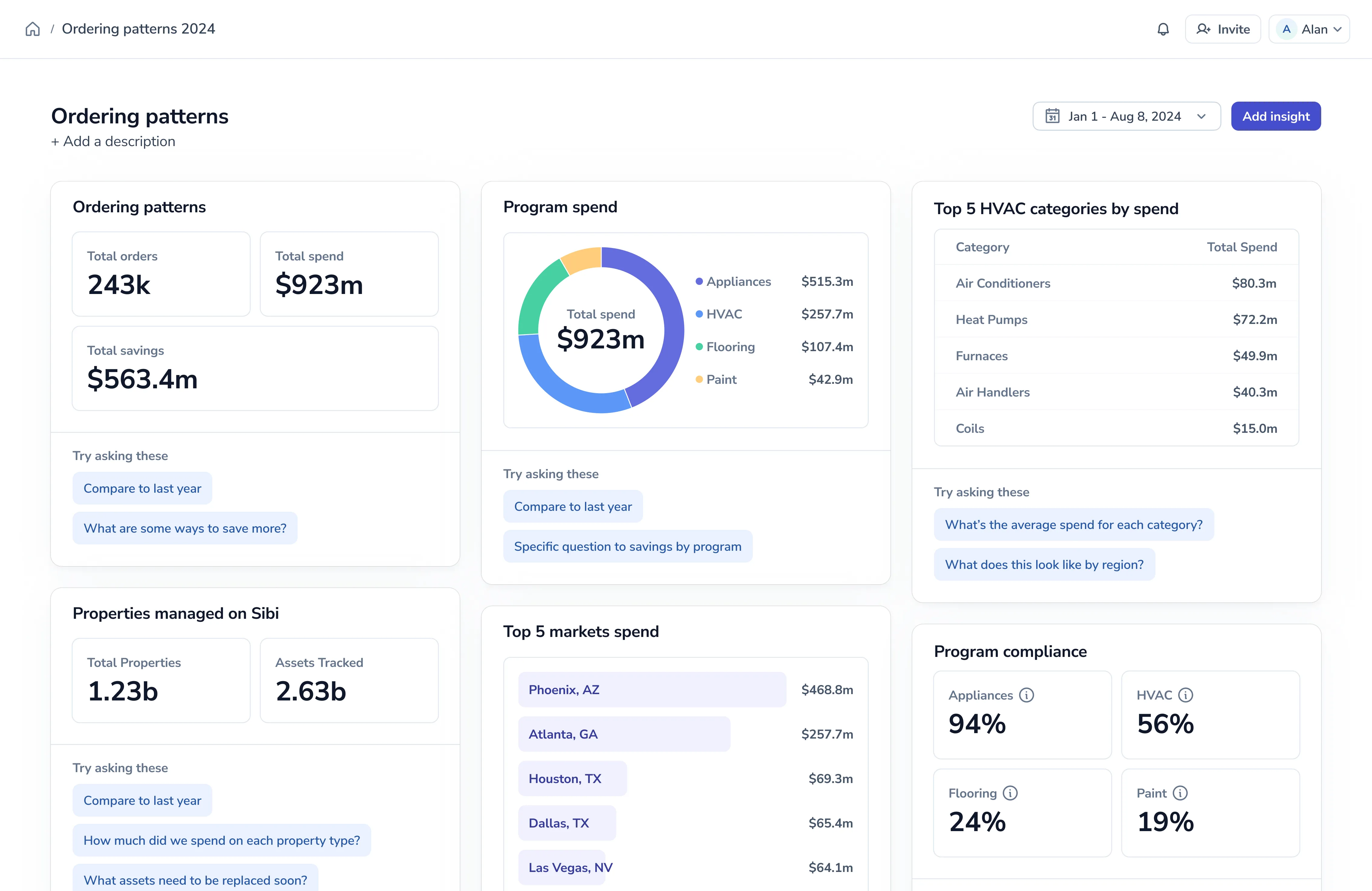Visual representation of the Buscar Report feature, offering in-depth insights and data analytics for users on the platform.