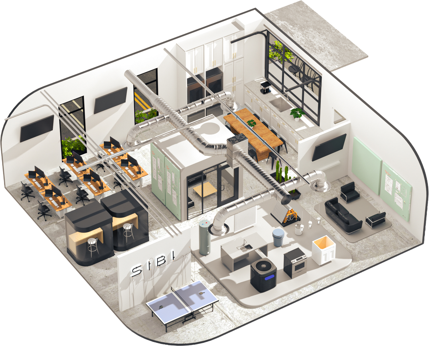 Sibi office isometric view