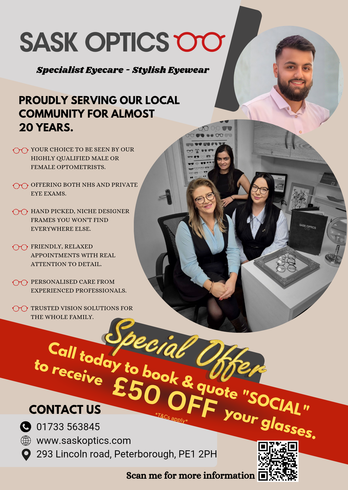 Unlock an exclusive £50 off your glasses