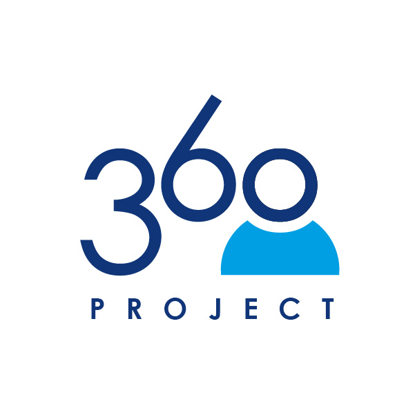360 Project logo in navy and light blue on white