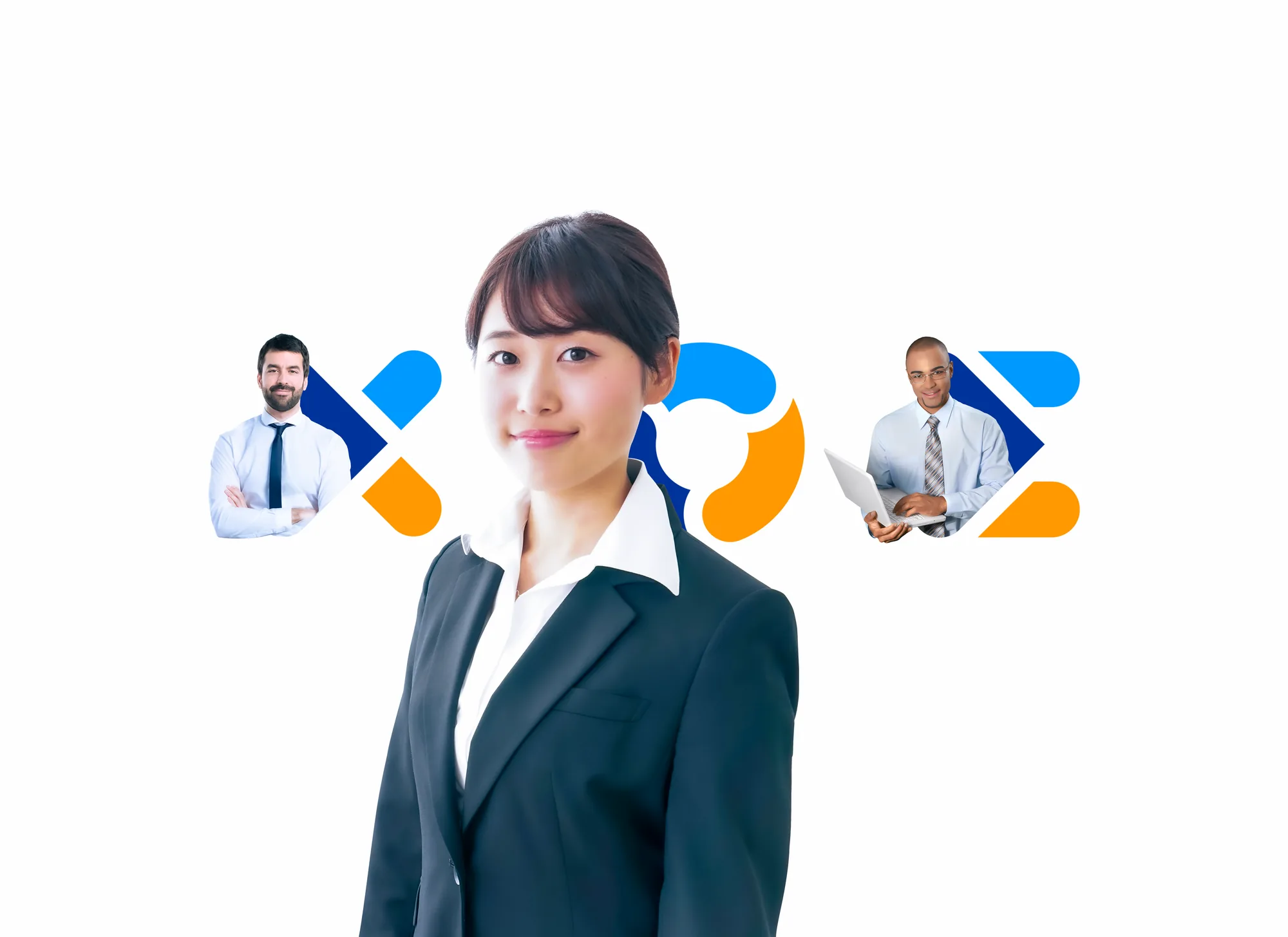 Osirium product logos shown with people in business dress