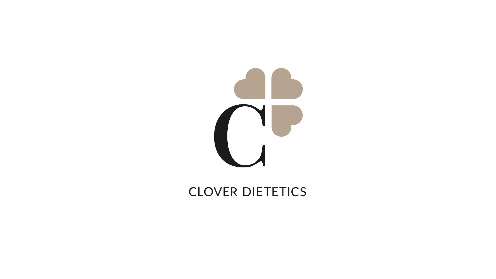 Clover Dietetics logo: serif C with a four-leaf clover