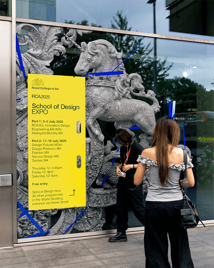 Lightbox display with five brown rectangular panels featuring white dot patterns resembling Braille or abstract code.