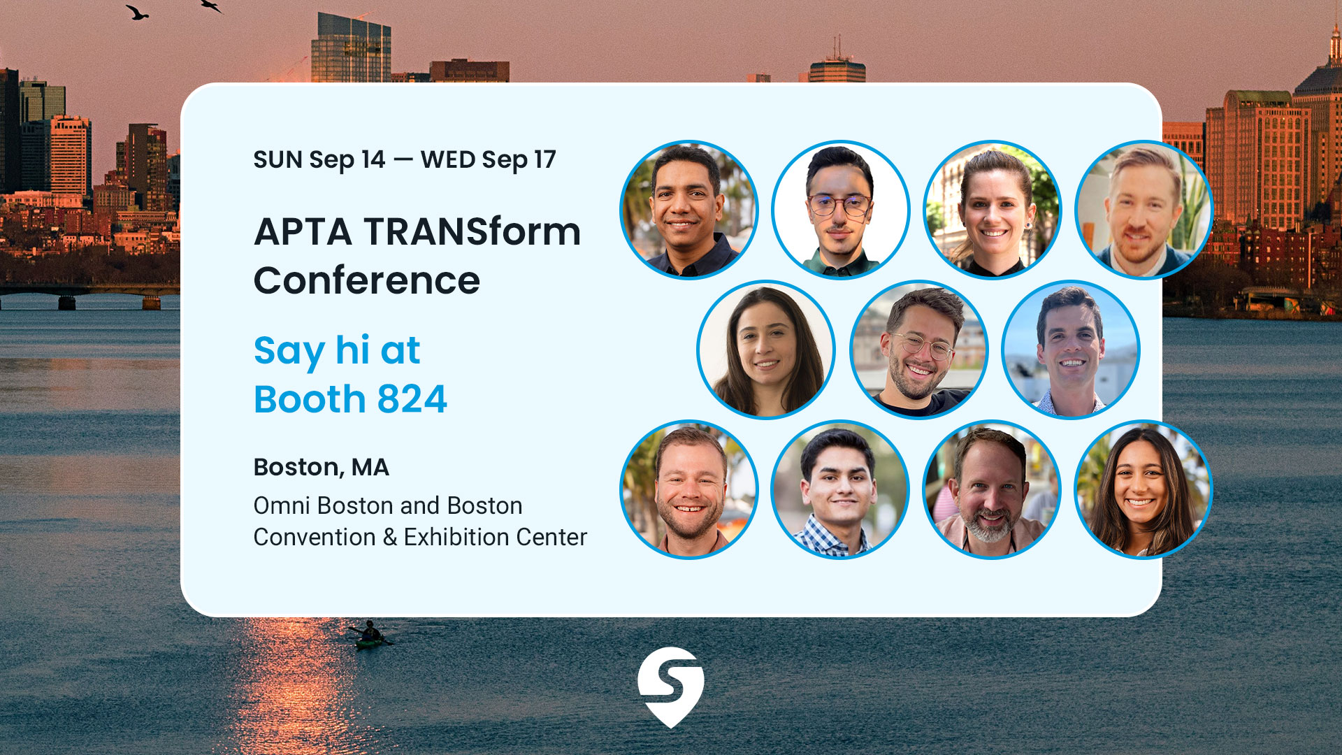 Photo of the Swiftly team with details about APTA TRANSform 2025