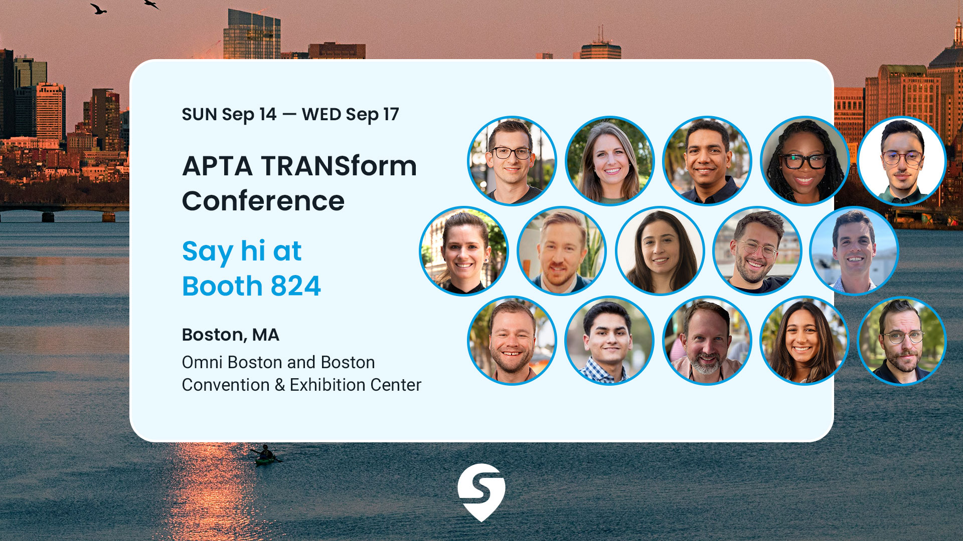 Photo of the Swiftly team with details about APTA TRANSform 2025