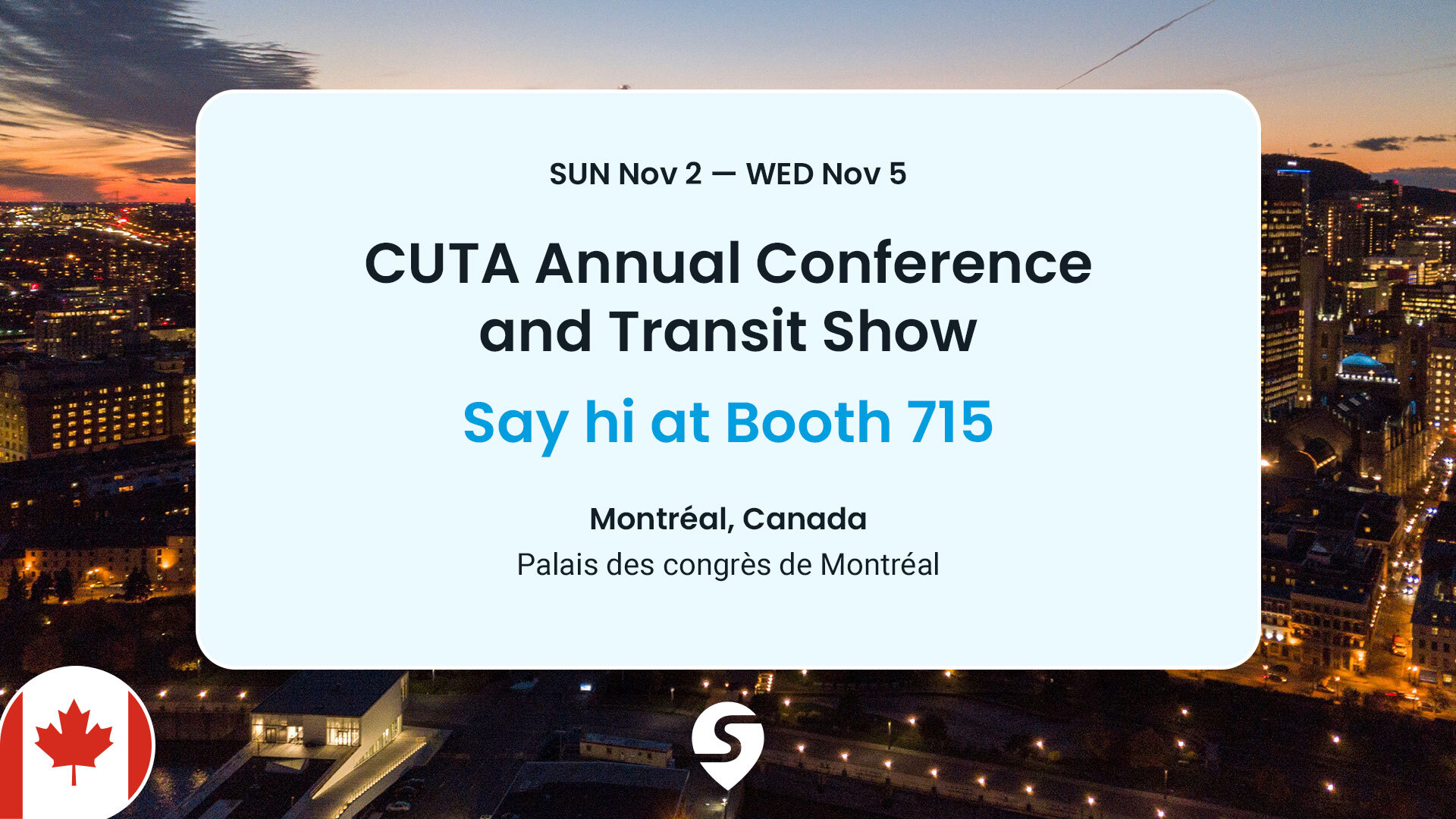 Photo with details of the CUTA Annual Conference and Transit Show
