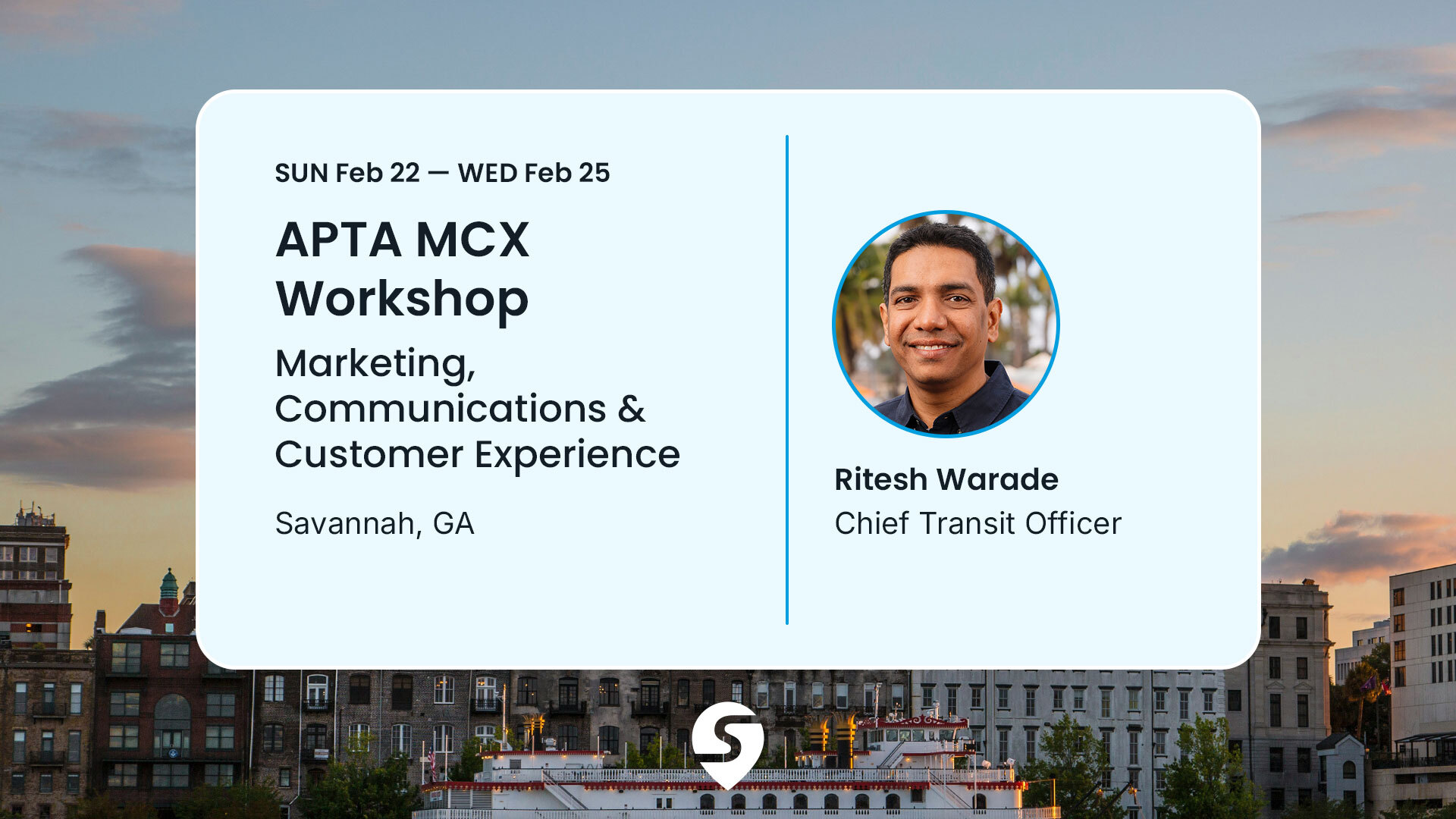 Information about Swiftly at the APTA MCX Workshop in Georgia.