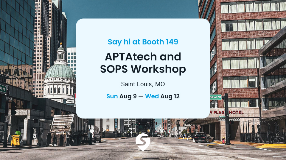 Photo of the Swiftly team with details about APTAtech & SOPS Workshop 2026.
