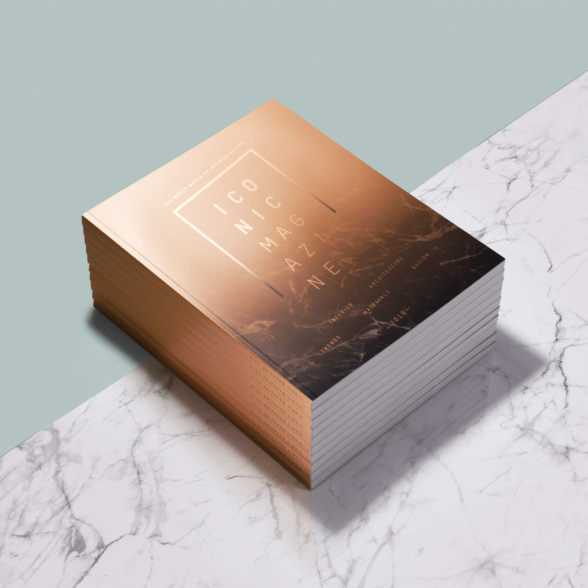 Magazinstapel mit Iconic Magazine 2016
