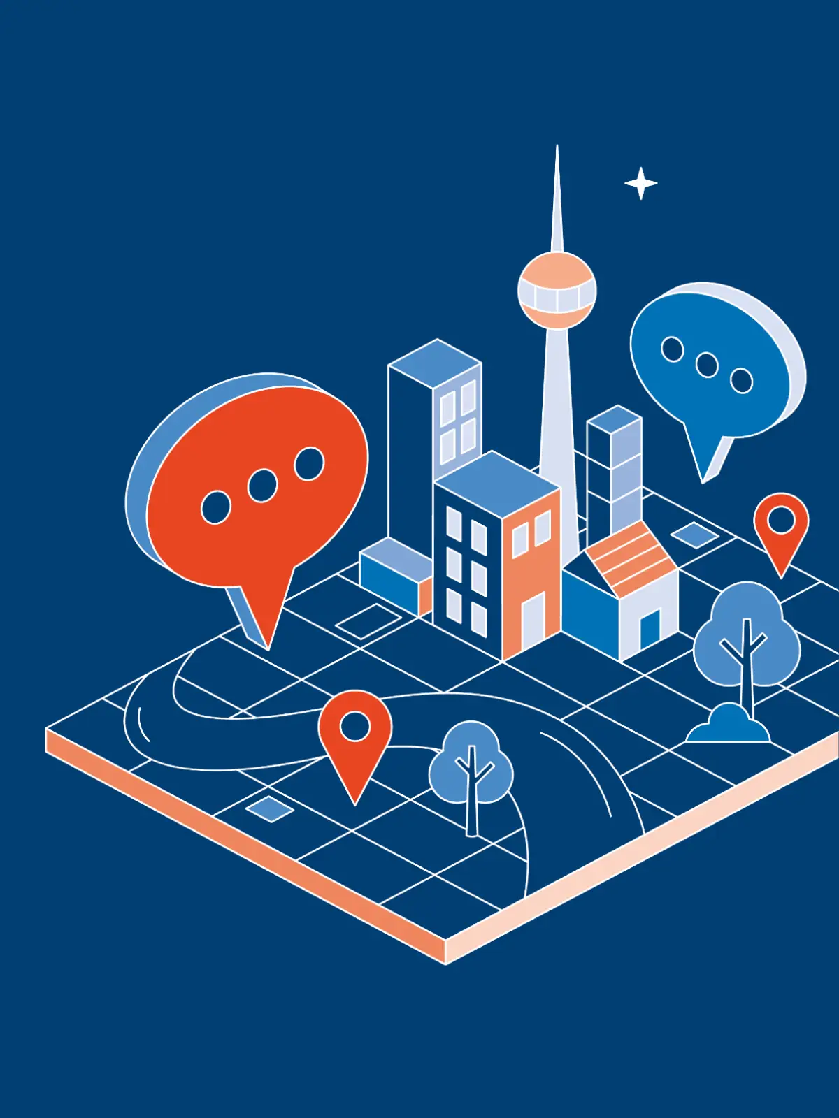 Stadtplan-Illustration