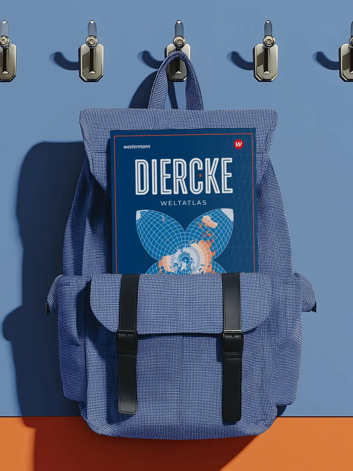 Diercke Weltatlas in einem Schulrucksack