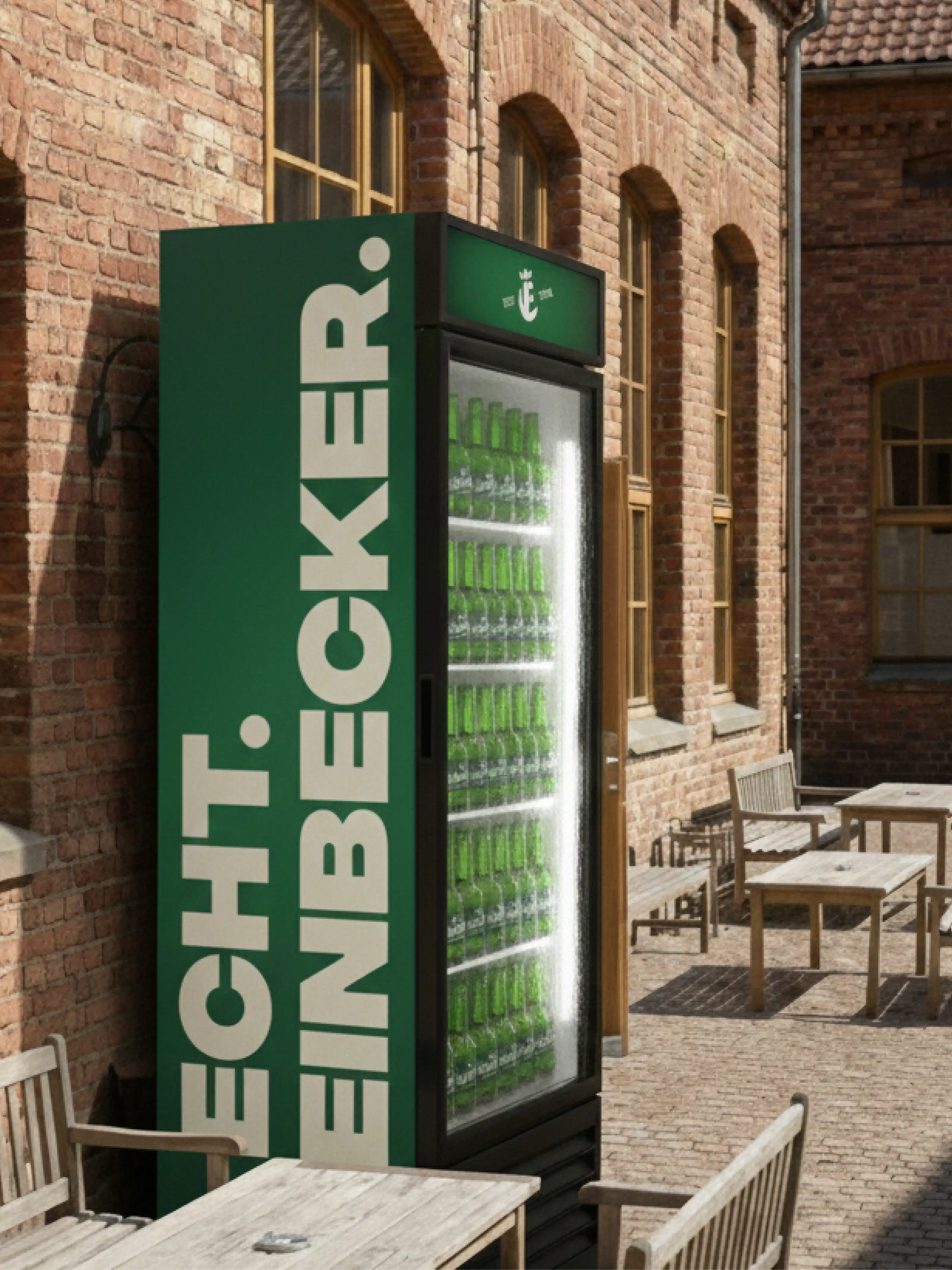 Branding auf Kühlschrank