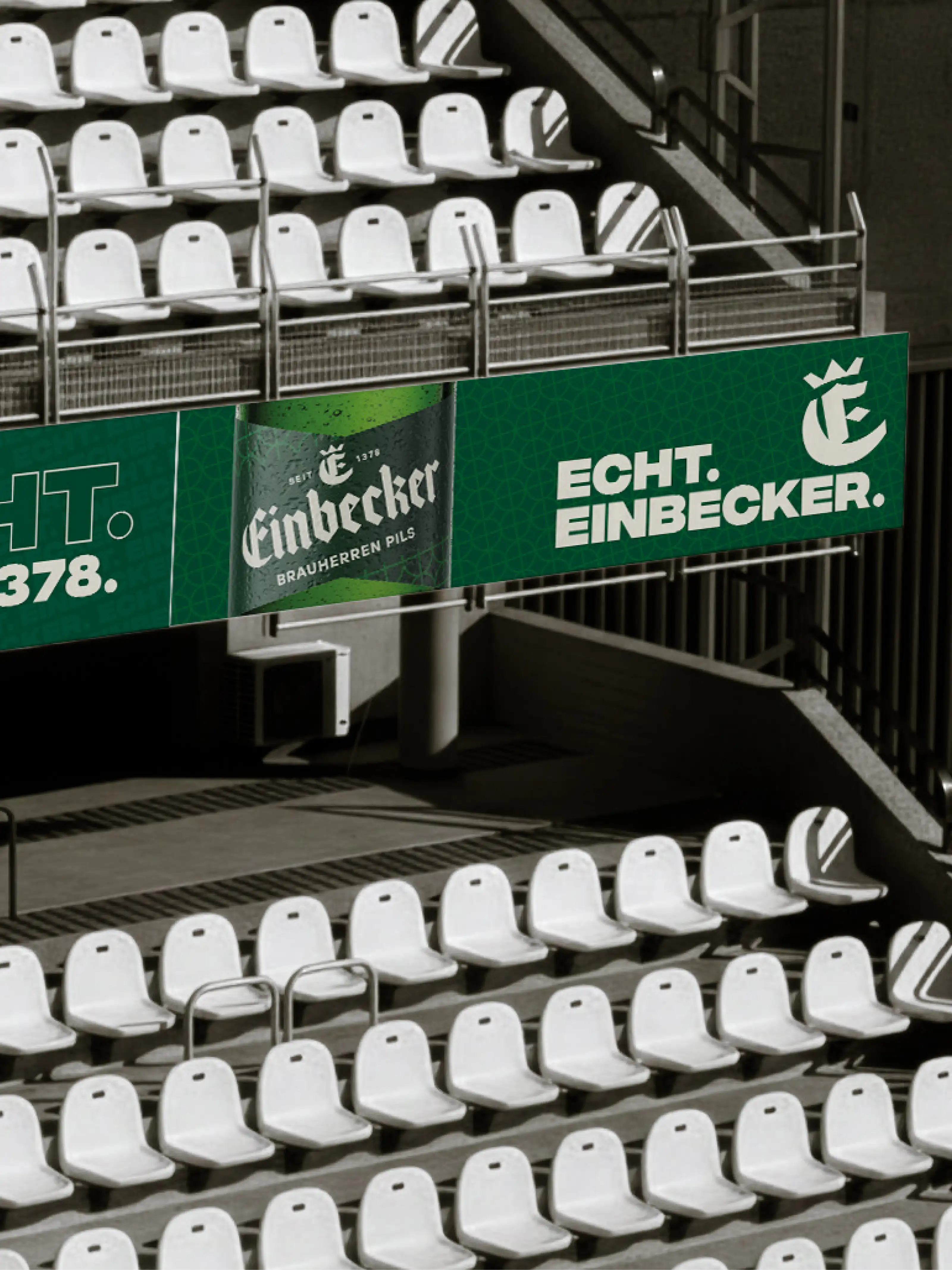 Werbebanner in Stadion