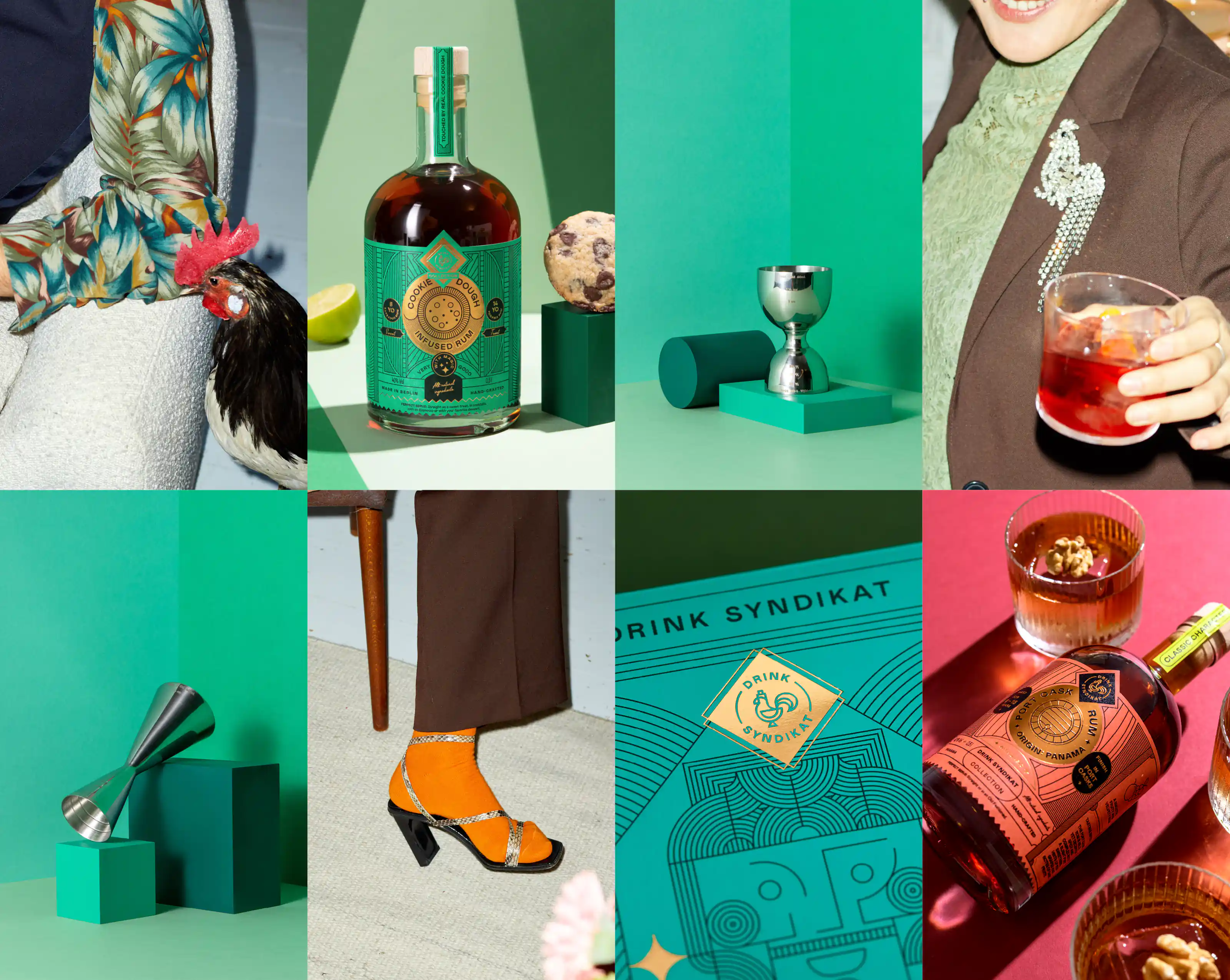 Kampagnen-Moodboard zur Visualisierung des ganzheitlichen Markenauftritts.