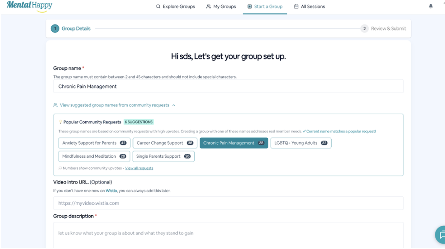 Leader View - Start This Group