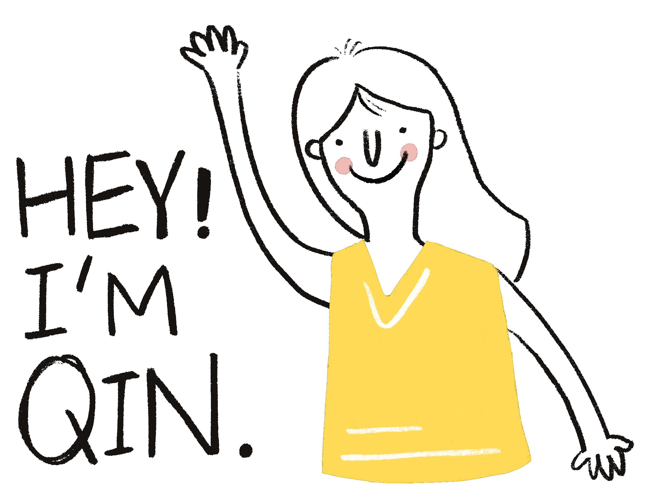 Qin is waiving at you