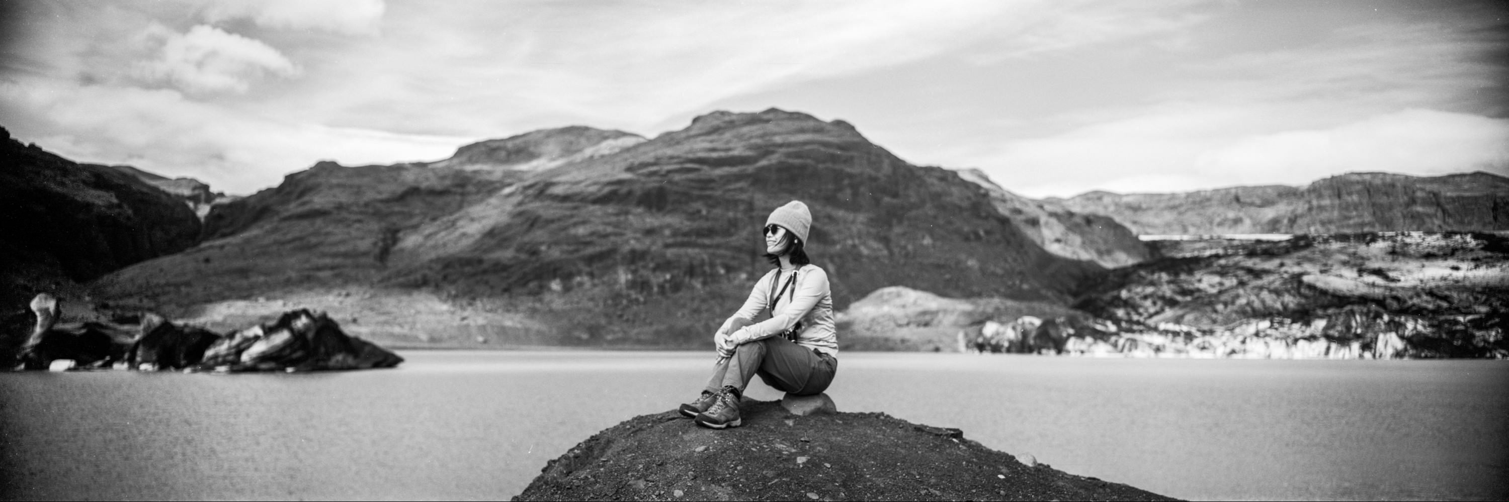 A picture of Qin in Iceland