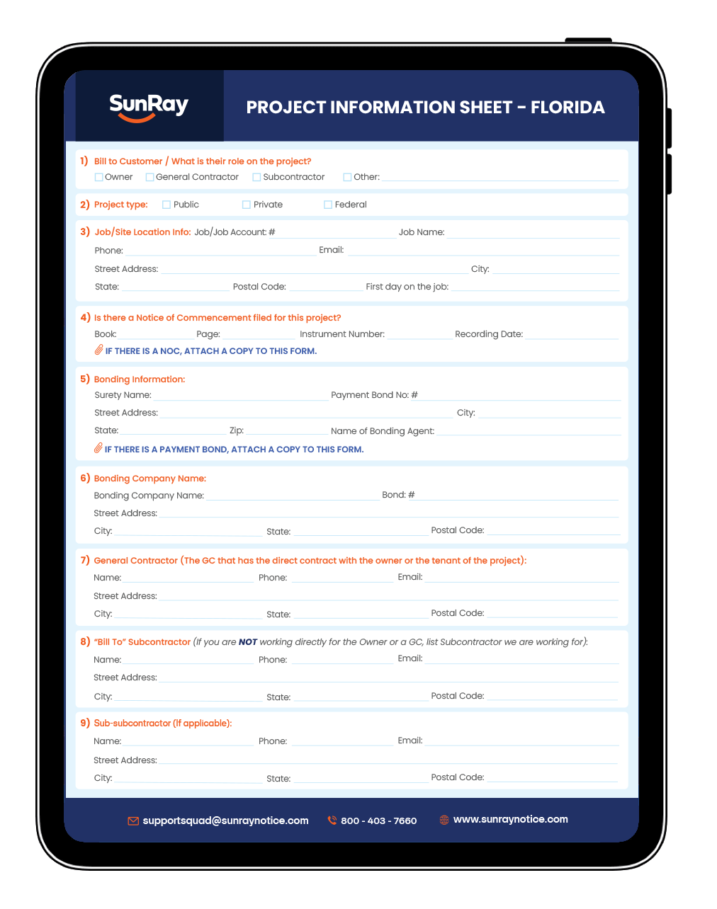 SunRay Project Information Sheet