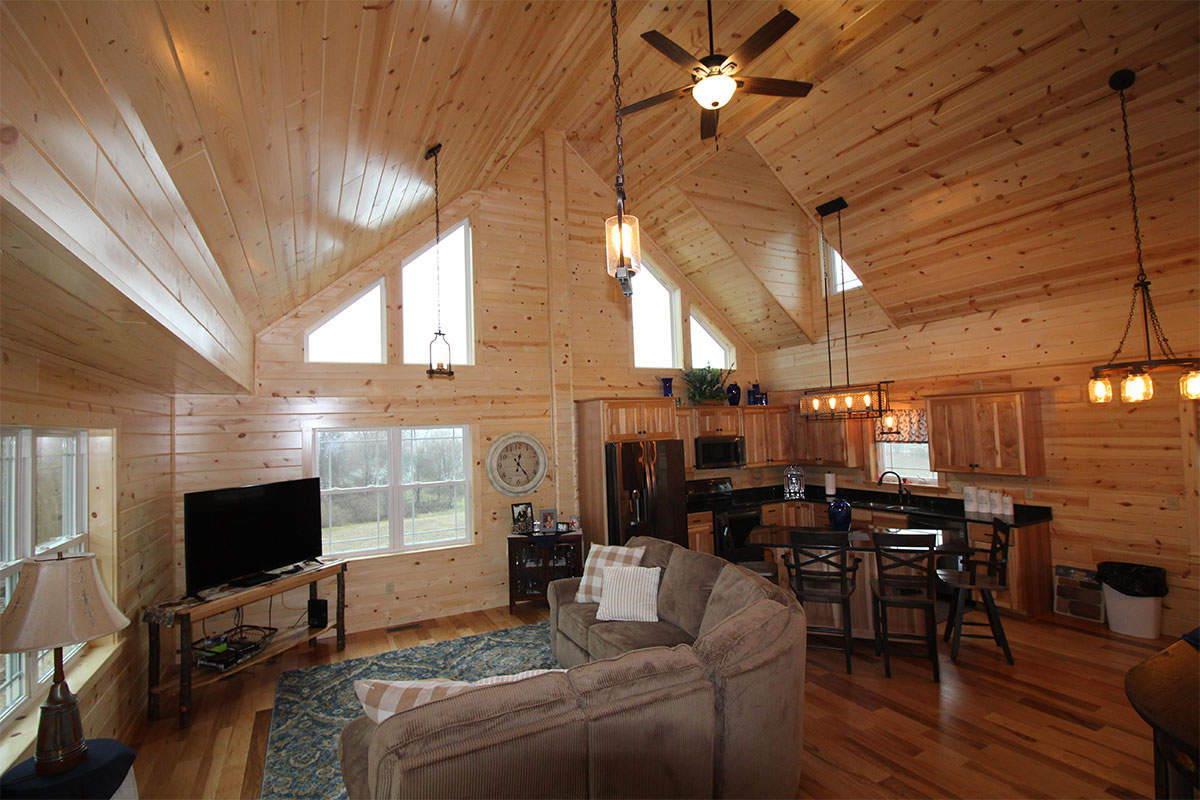 Custom Modular Log Home built by Buckhorn Builders in Millersburg, OH