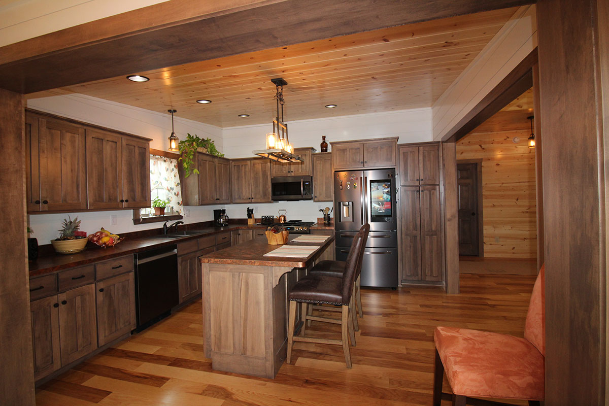Custom Modular Log Home built by Buckhorn Builders in Millersburg, OH