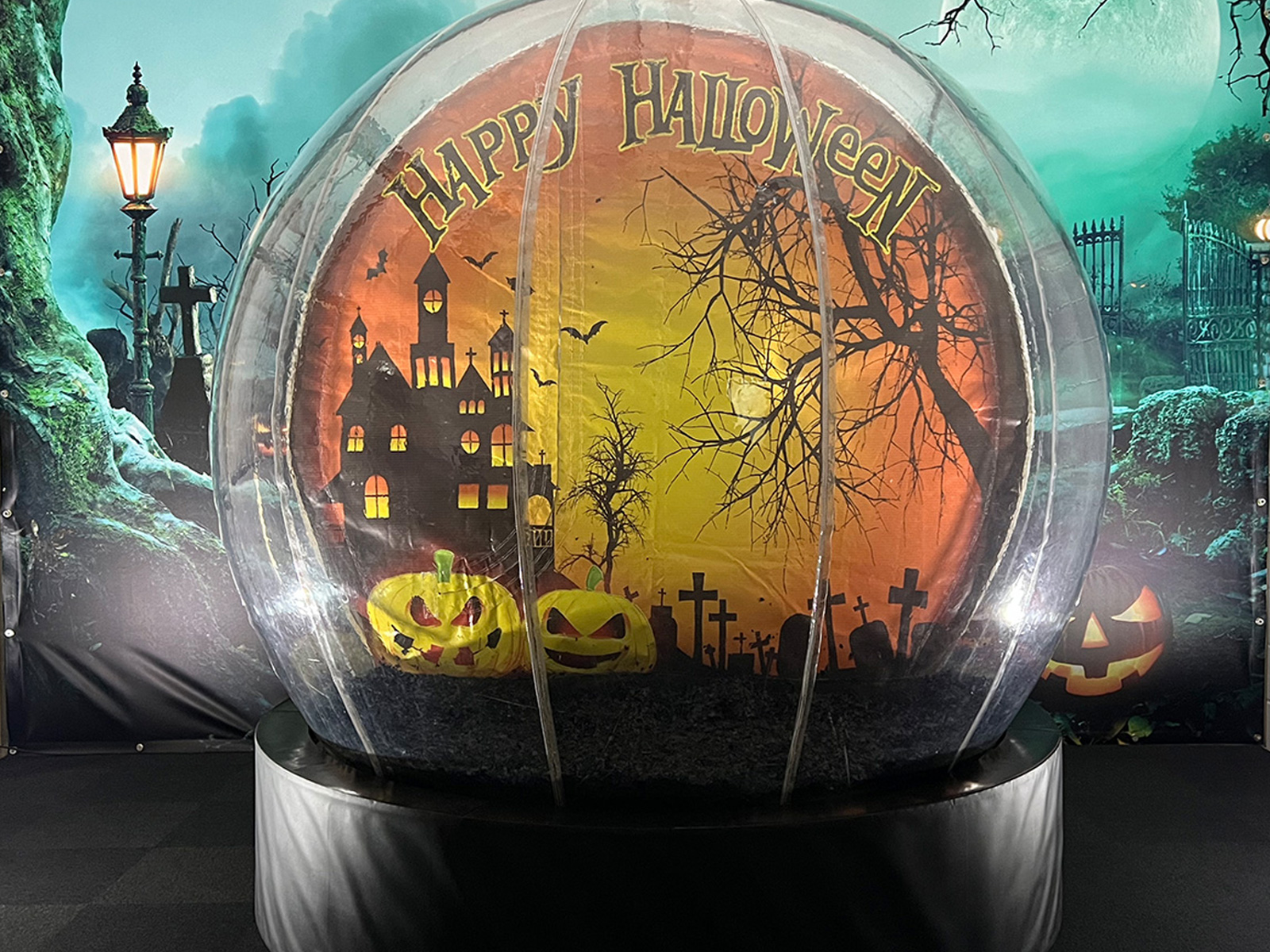 Let it snow globe events giant snow globe hire
