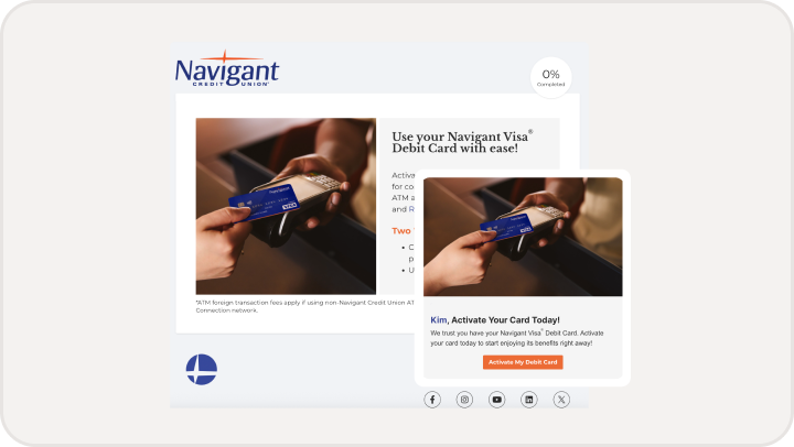 Images of a Navigant credit union campaign