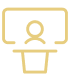 Icon of a person standing at a podium