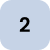 Light navy rounded square with the number 2 in it