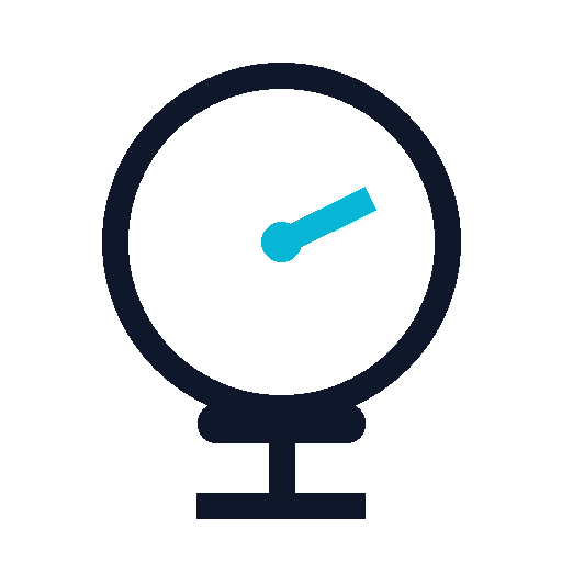 Pressure testing gauge icon for pool leak detection