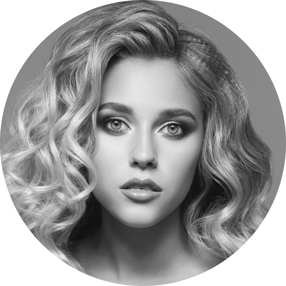 beautiful woman at hair salon