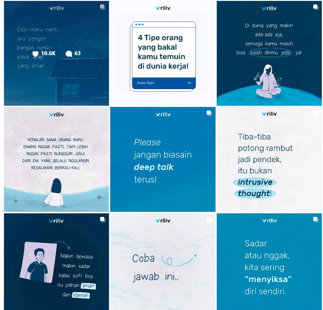 contoh konten di intsagram riliv