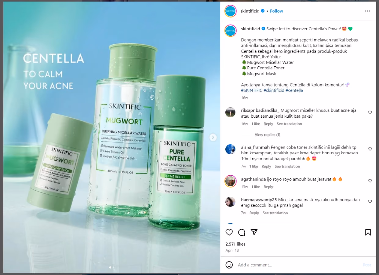 contoh konten produk