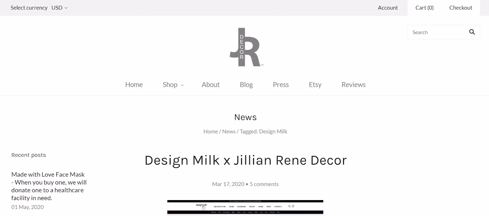 contoh blog keren "jillian reno decor"