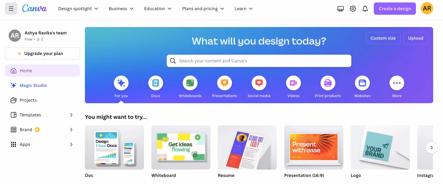 canva sebagai webiste AI untuk membuat logo