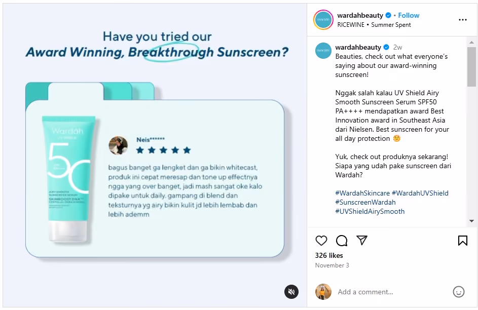 ide konten instagram tentang review pelanggan