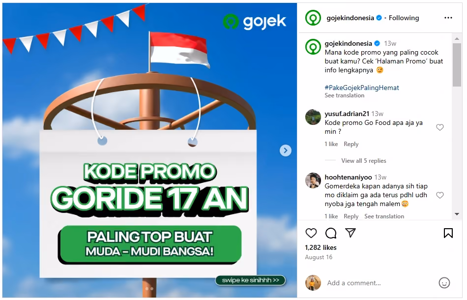 ide konten instagram tentang promo