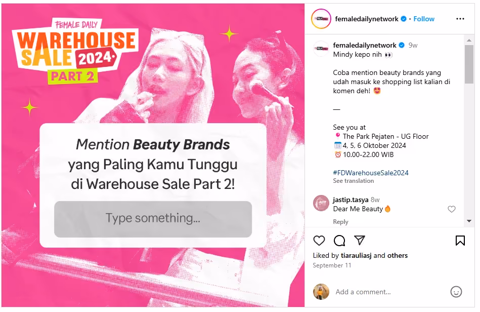 ide konten instagram tentang lempar pertanyaan
