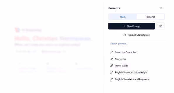 fitur penyimpanan prompt
