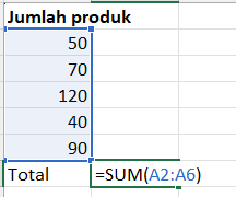 RUMUS PENJUMLAHAN EXCEL