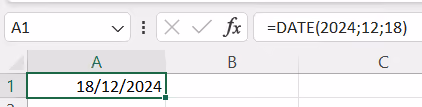 rumus DATE excel