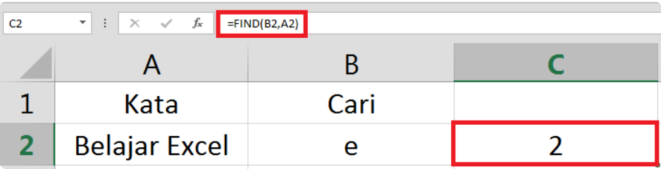 rumus FIND excel