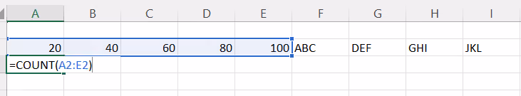 rumus COUNT excel