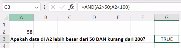 rumus AND excel