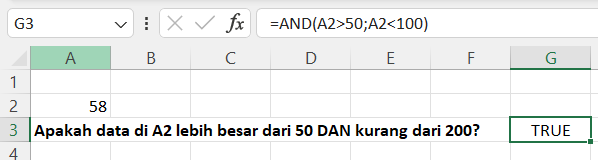 rumus AND excel