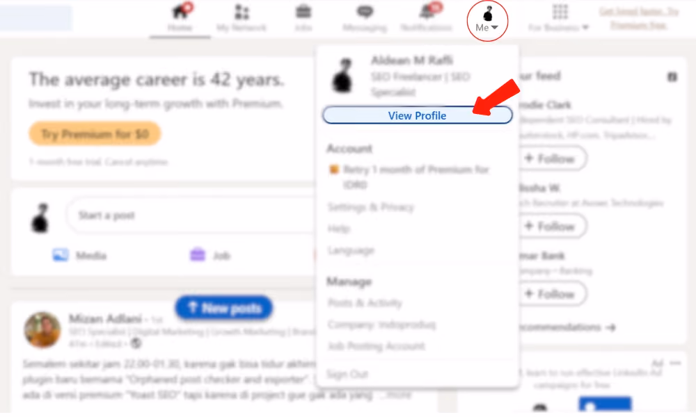 cara mengedit headline linkedin