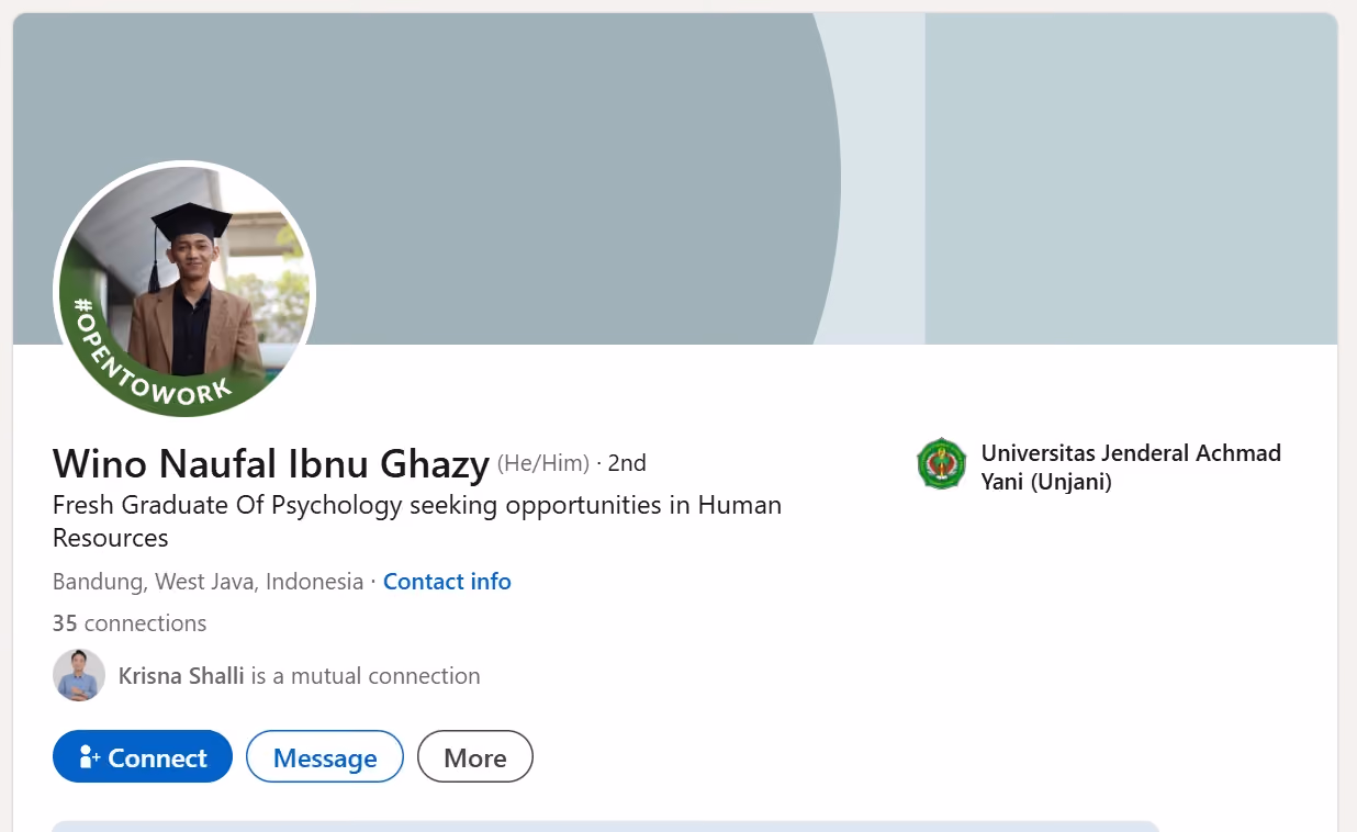 contoh headline linkedin freshgraduate
