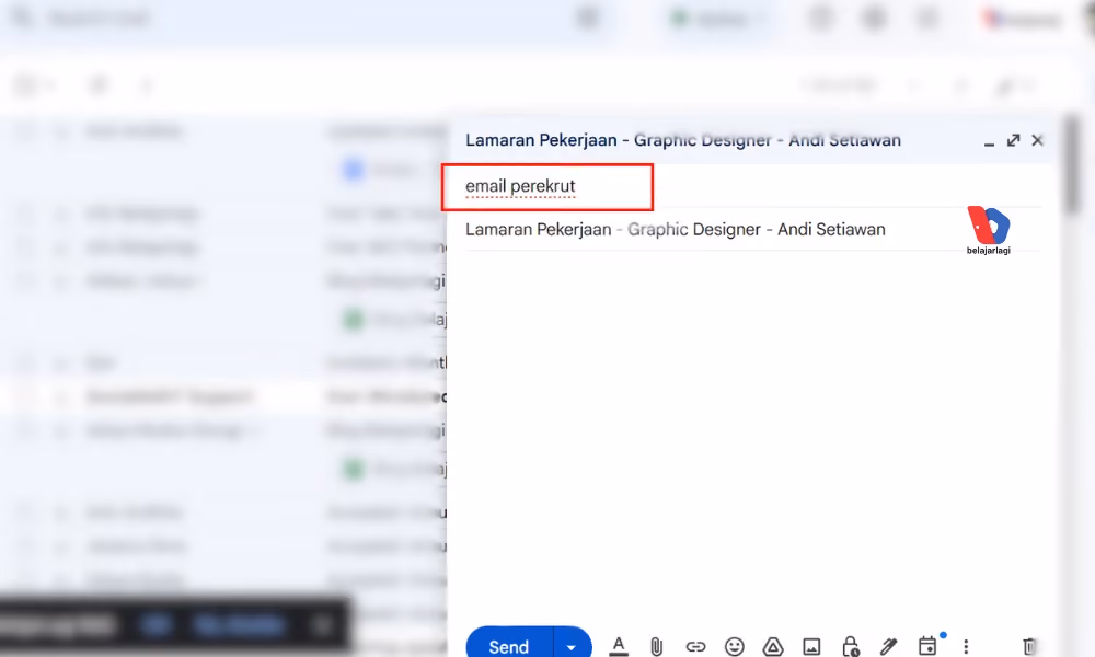 Subjek Email lamaran kerja